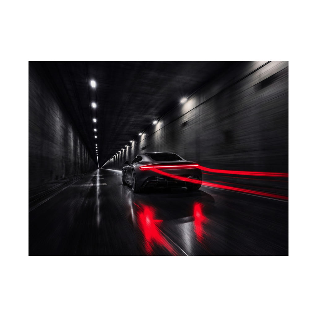 Redline Tunnel - Racing Wall Art | Matte Poster (Landscape)