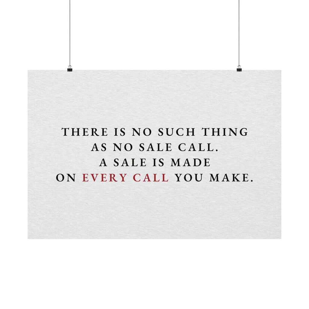 A Sale on Every Call - Office Wall Art Quotes | Matte Poster (Landscape)
