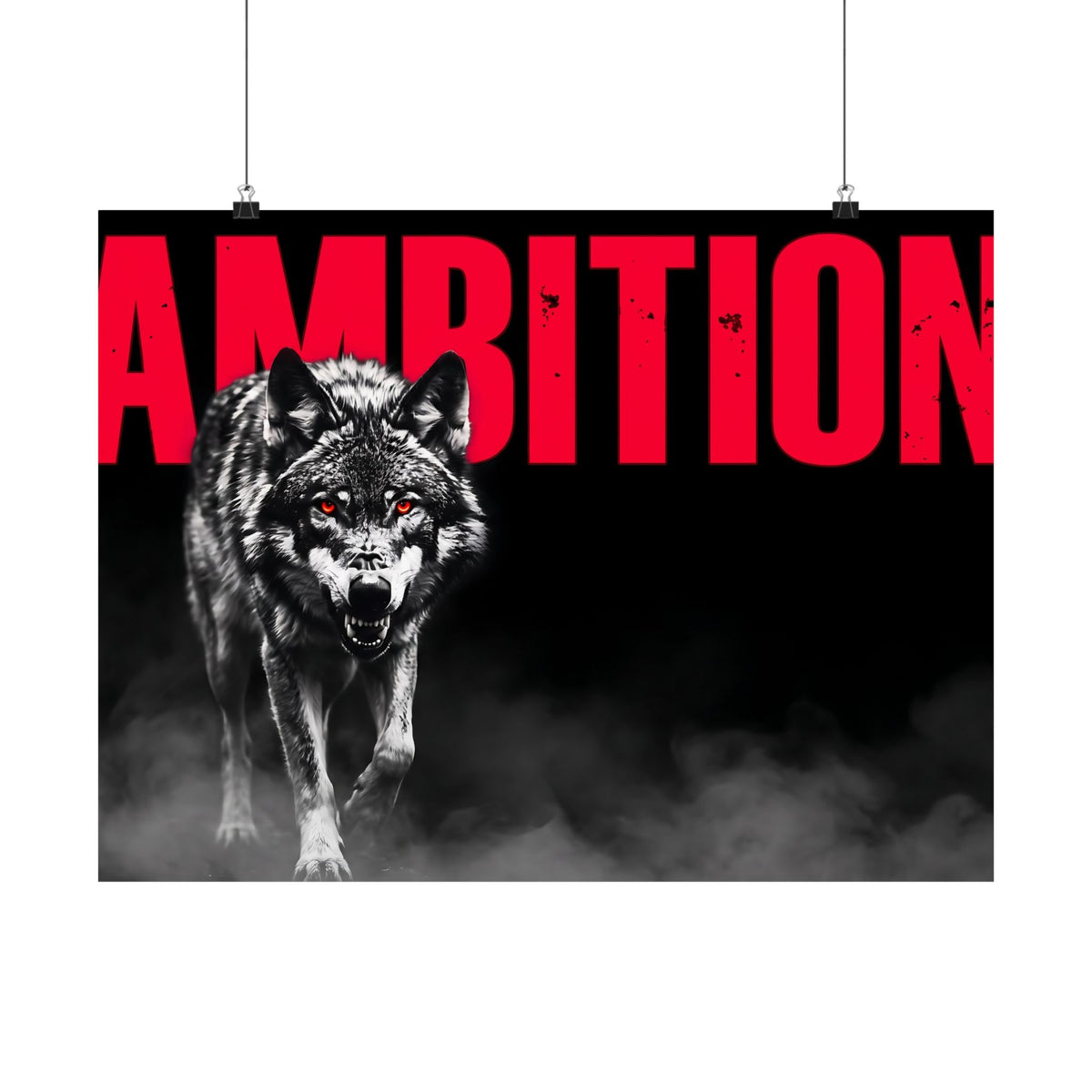 Ambition - Wolf Wall Art | Matte Poster (Landscape)