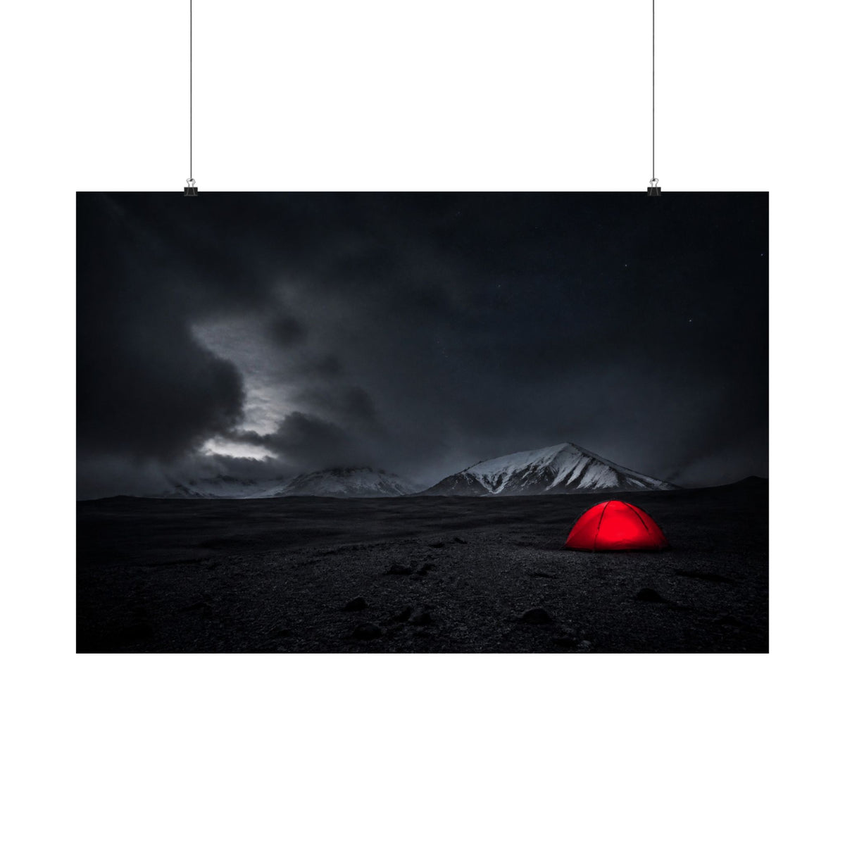 Red Tent - Wall Art Above Bed | Matte Poster (Landscape)