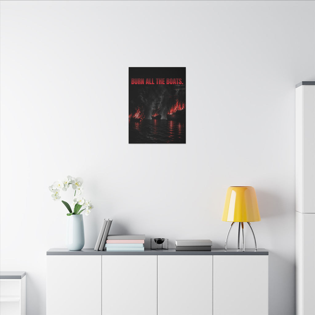 Burn All the Boats - Nautical Wall Art | Canvas