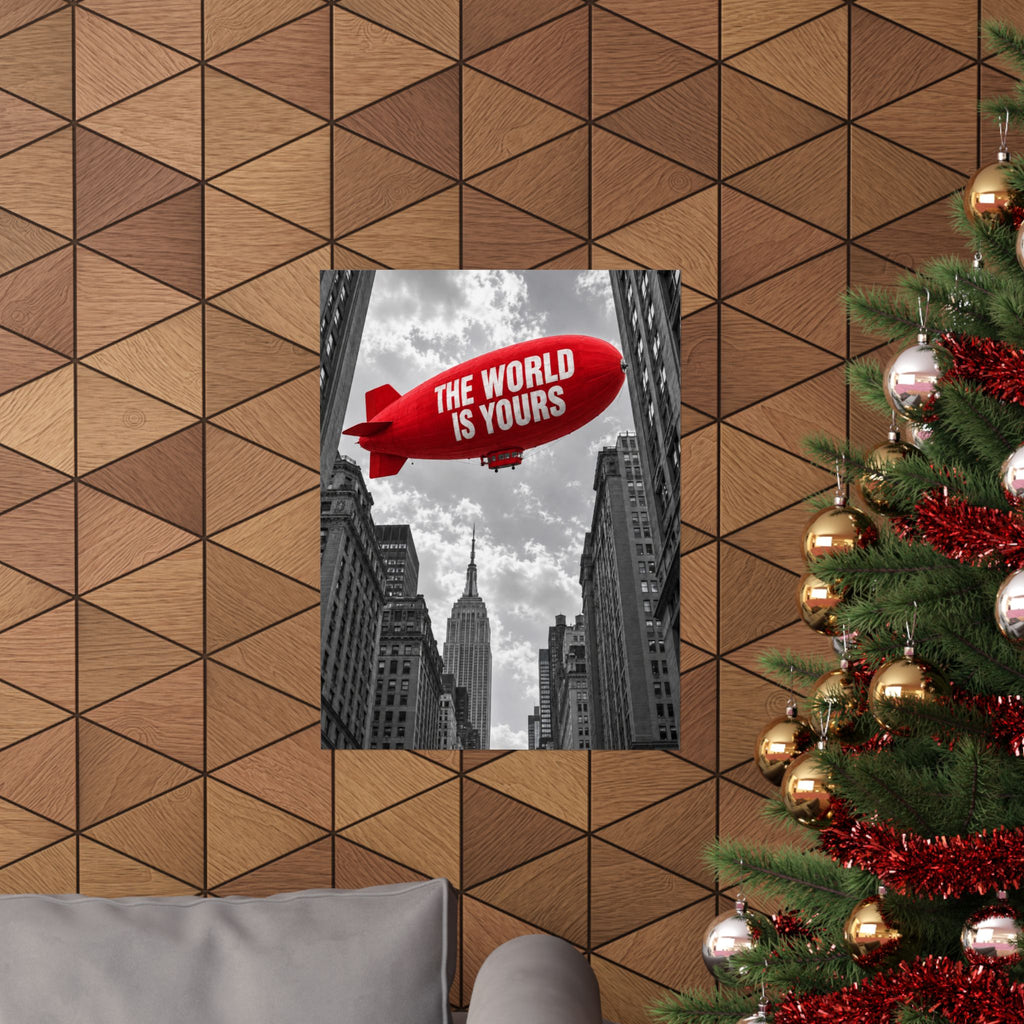 The World Is Yours Blimp - Office Wall Art | Matte Poster