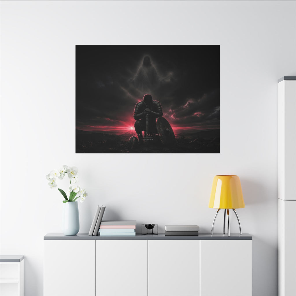 Pray, Then Stand - Armor of God Wall Art | Canvas (Landscape)