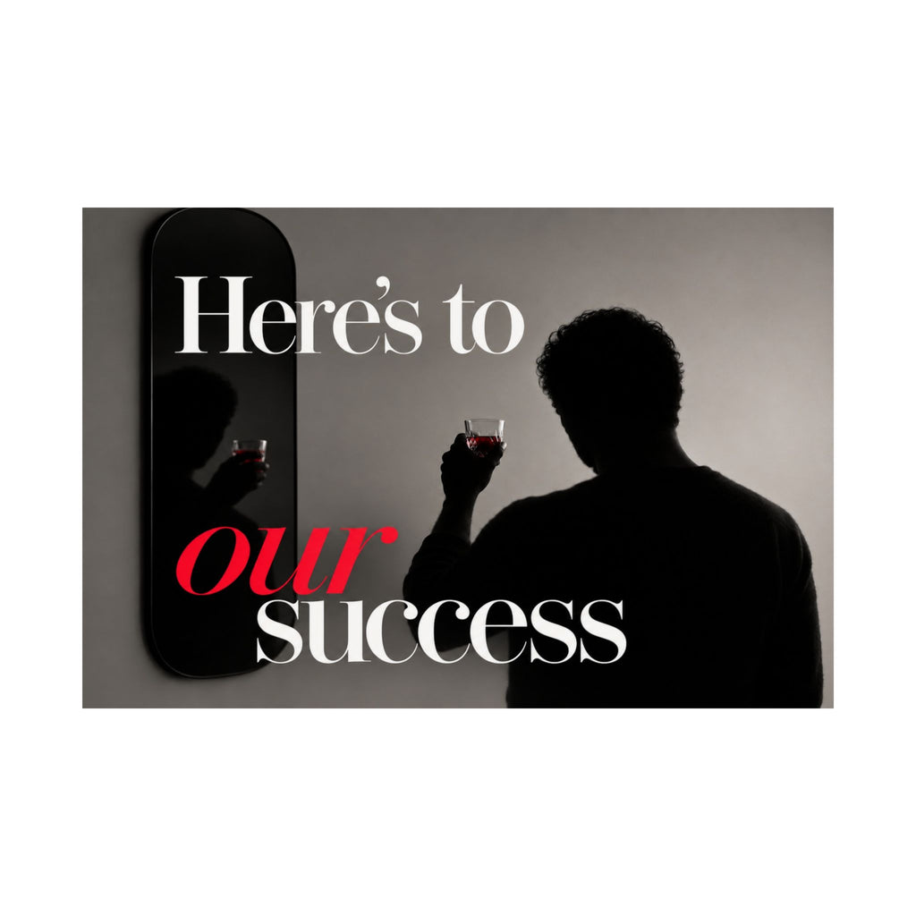 Here's To Our Success - Man Cave Wall Art | Matte Poster (Landscape)