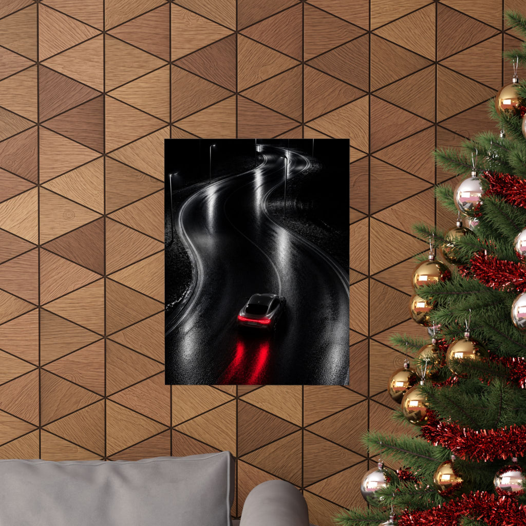 The Racing Line - Night Driving Wall Art | Matte Poster