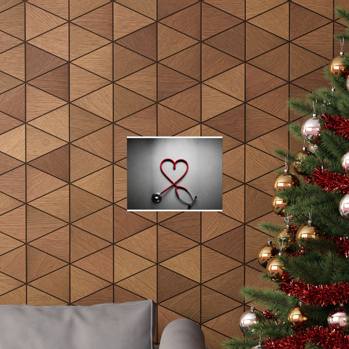 The Stethoscope Heart - Doctor's Office Wall Art | Matte Poster (Landscape)