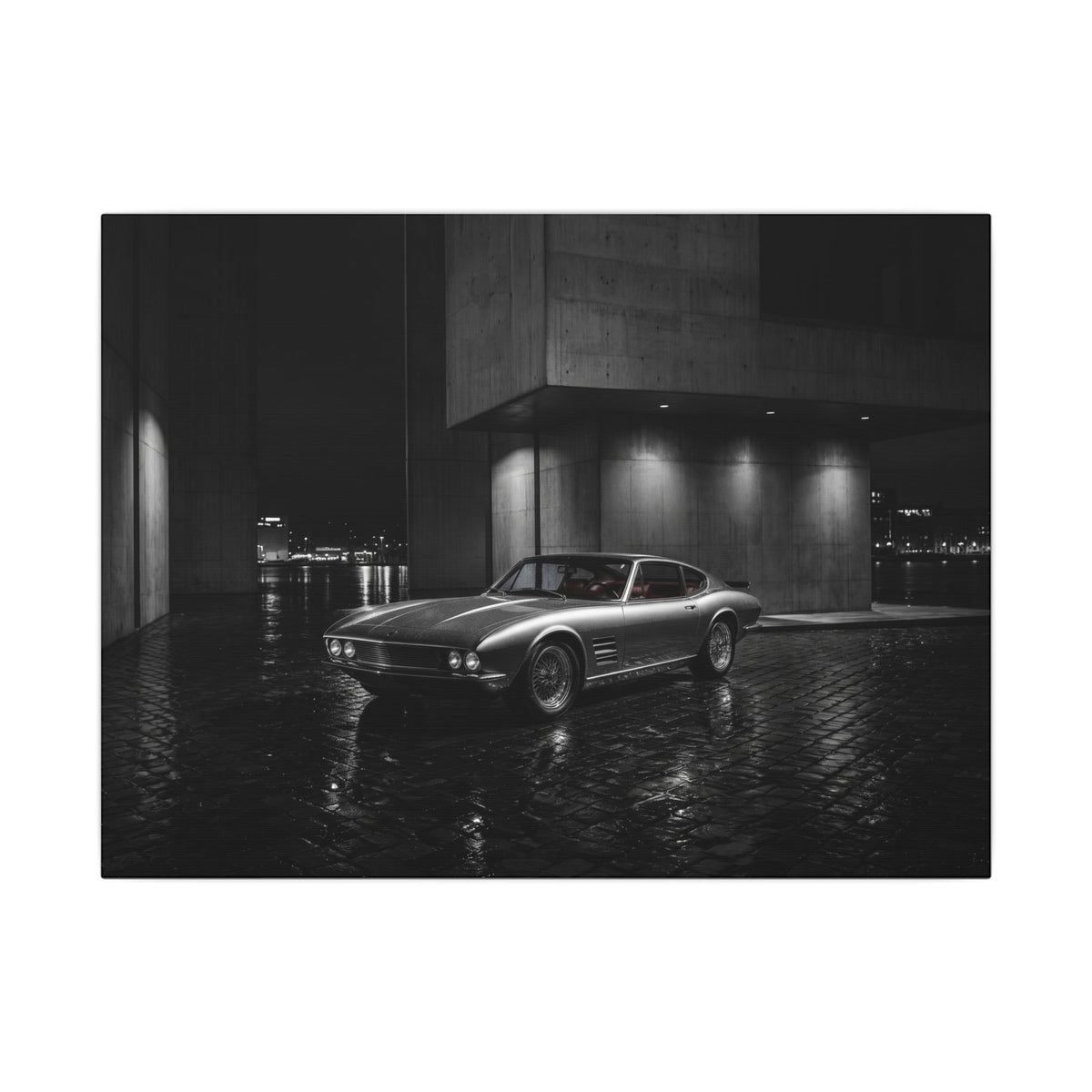 Midnight Grand Tourer - Vintage Car Wall Art | Canvas (Landscape)