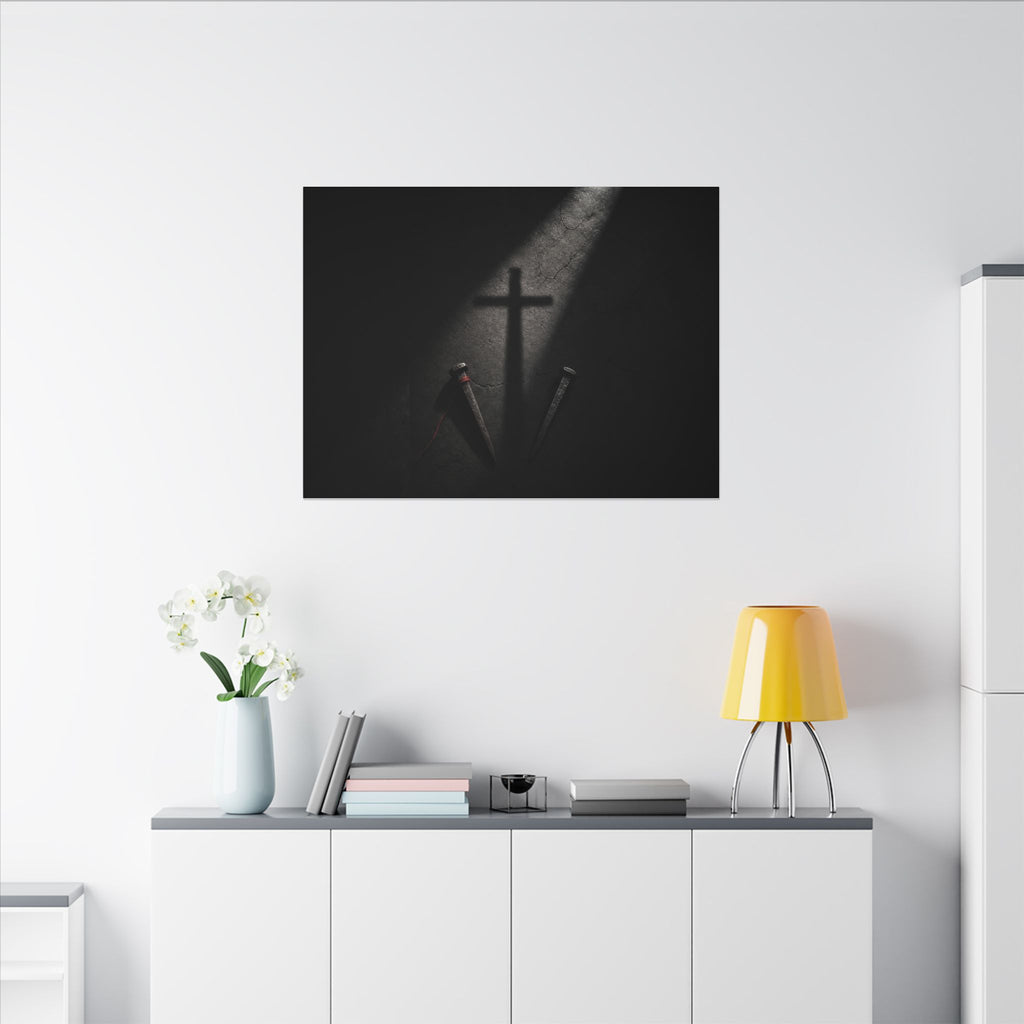 Nails and Shadow - Christian Wall Art | Canvas (Landscape)