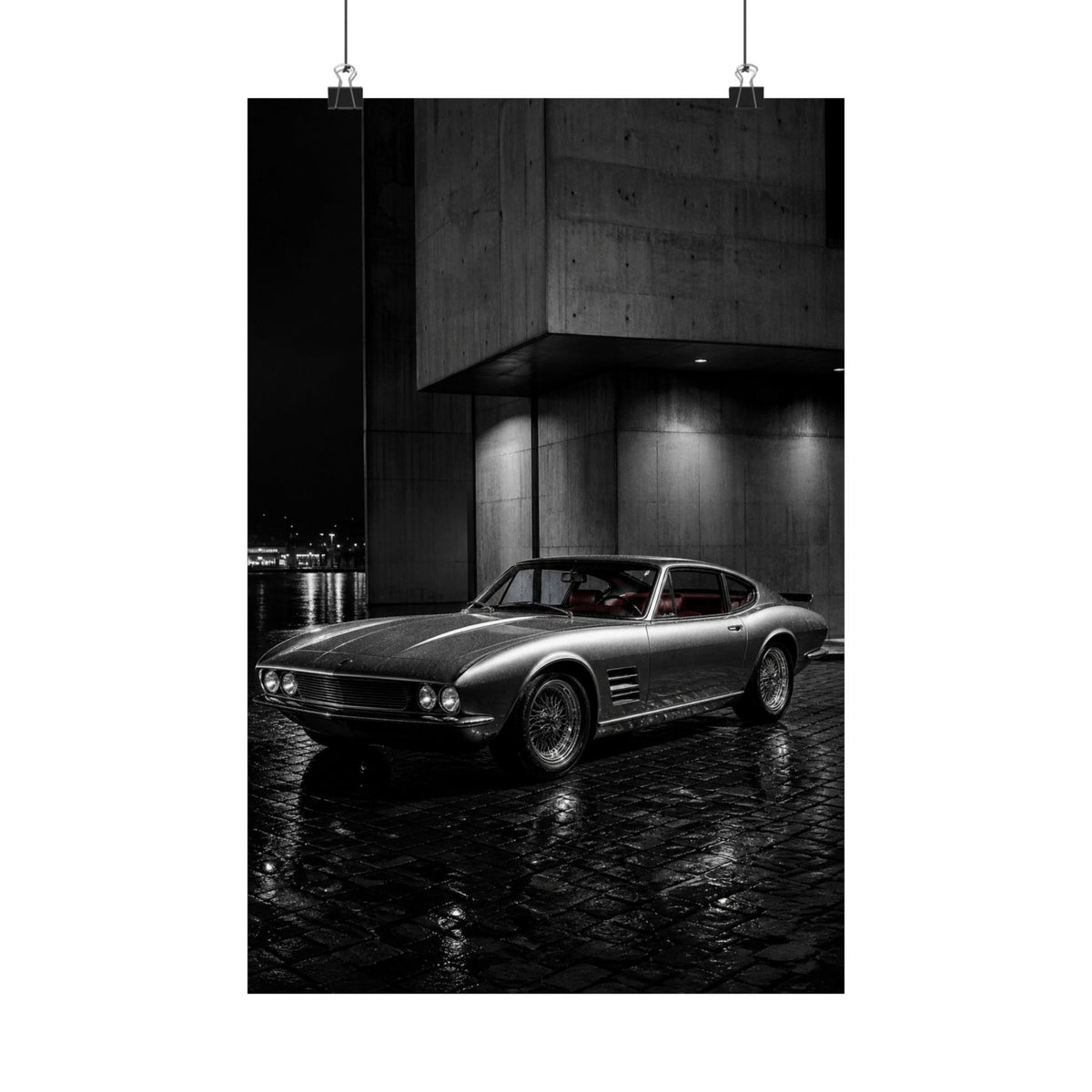Midnight Grand Tourer - Vintage Car Wall Art | Matte Poster
