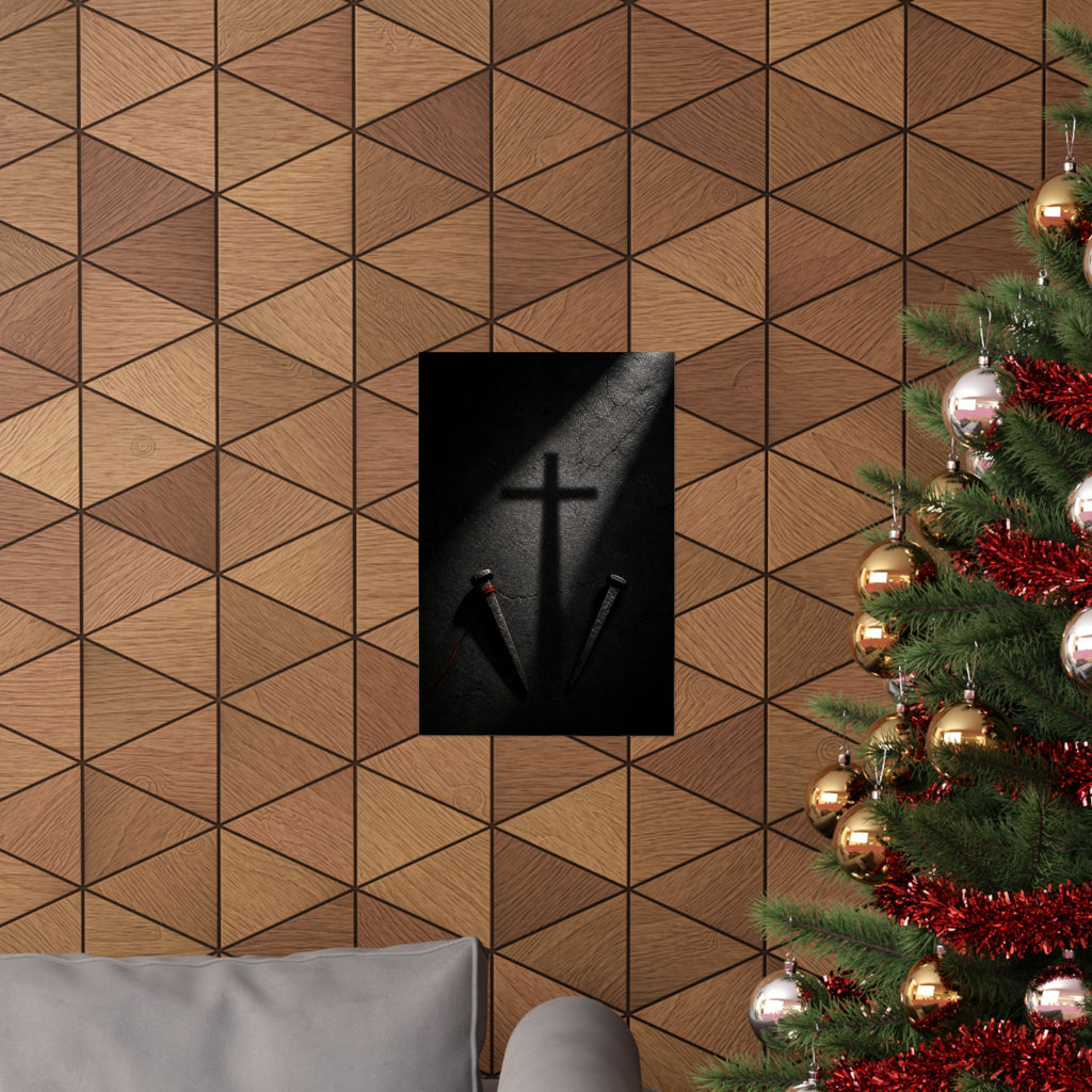Nails and Shadow - Christian Wall Art | Matte Poster