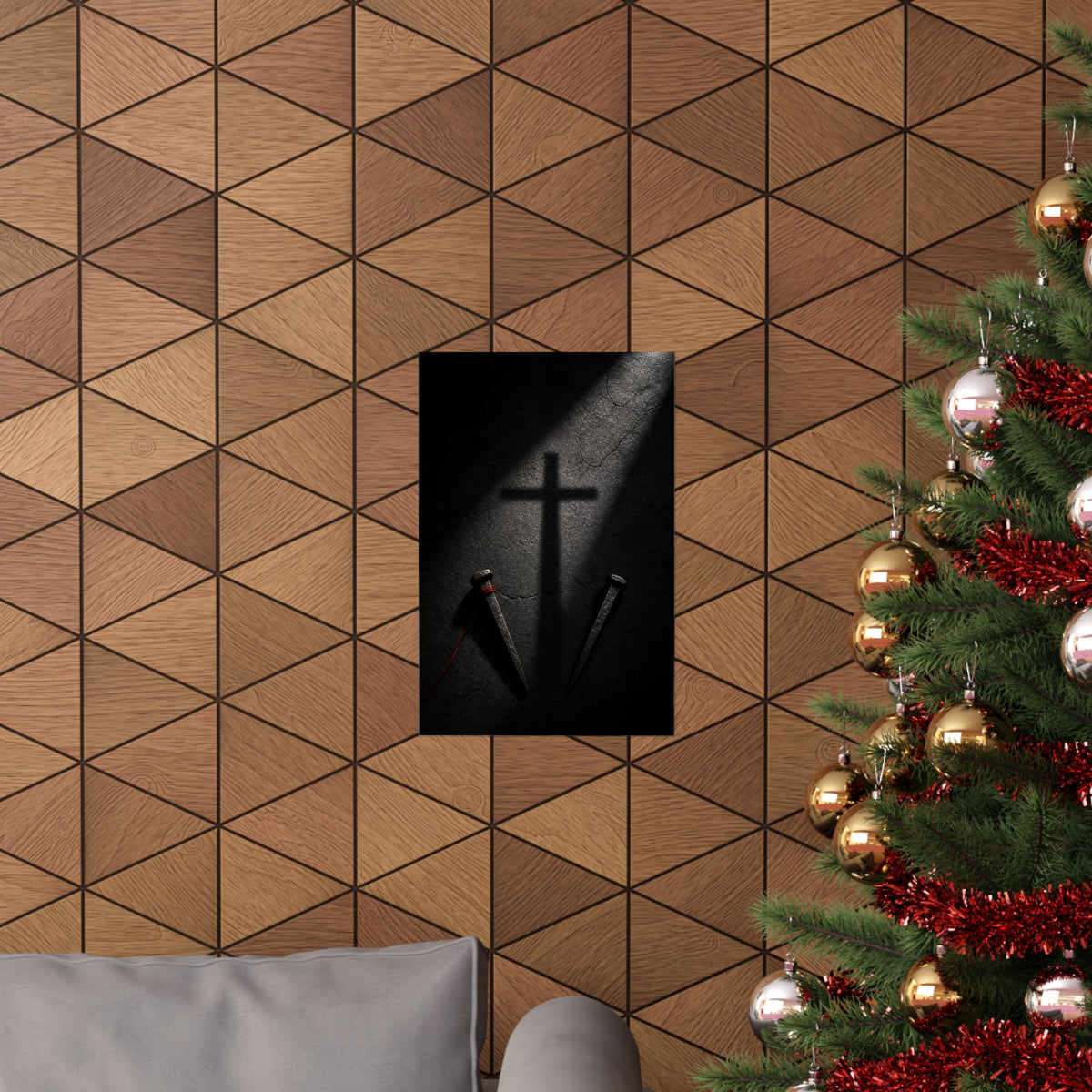Nails and Shadow - Christian Wall Art | Matte Poster