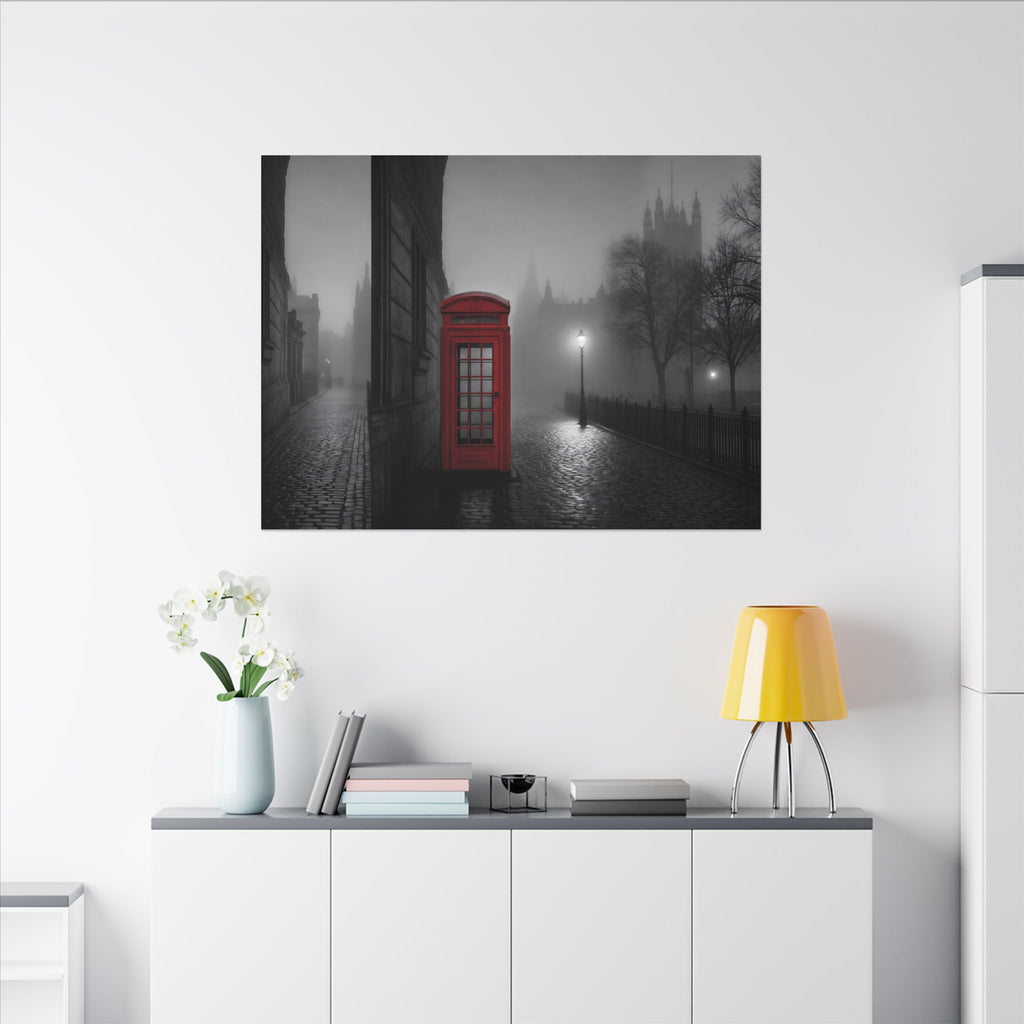 The Red Booth - Unique Office Art | Canvas (Landscape)