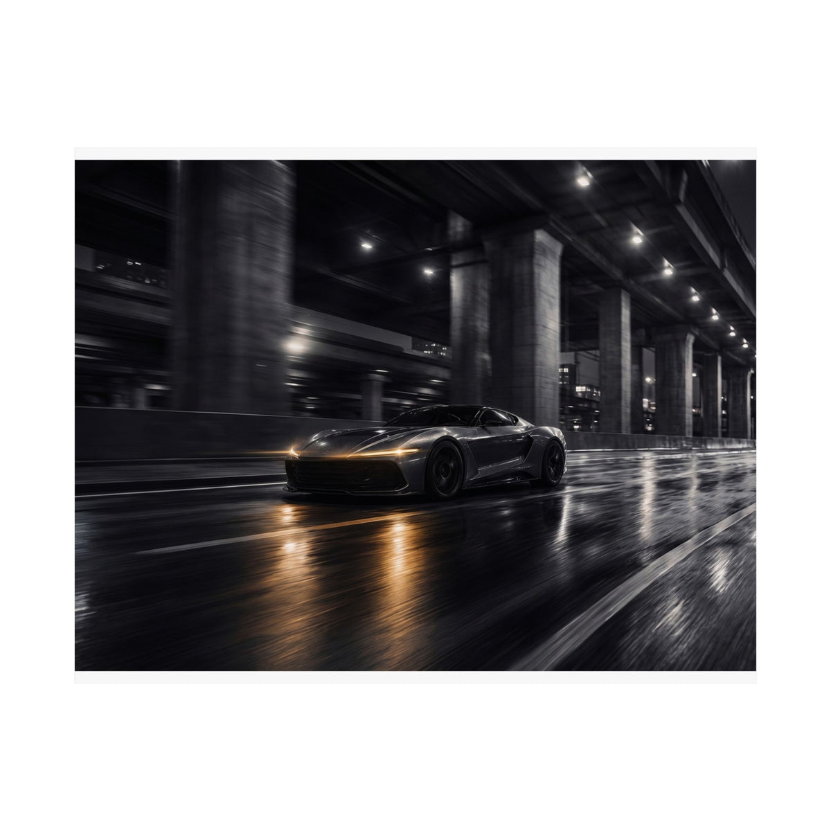 After Dark - Supercar Wall Art | Matte Poster (Landscape)