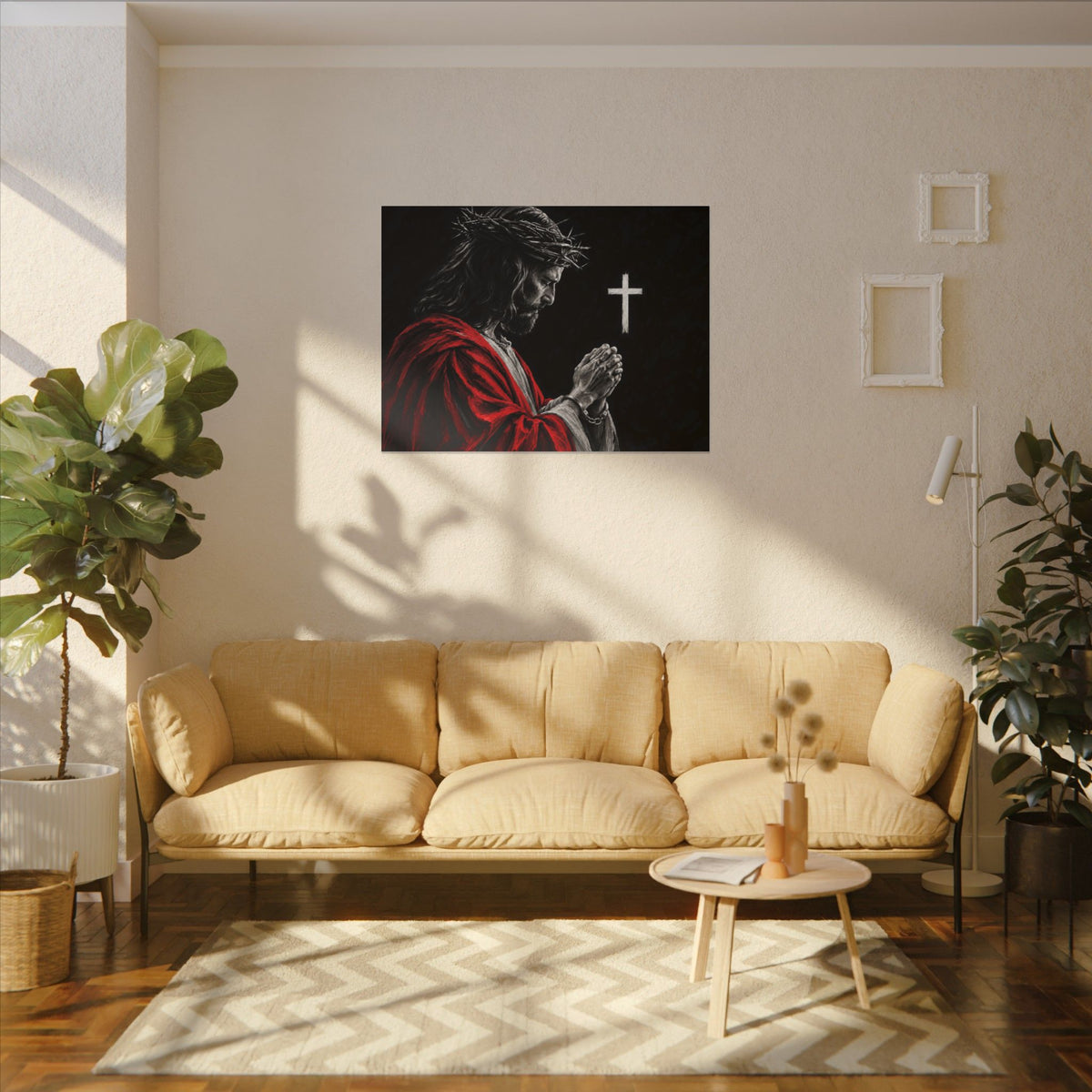 Praying Jesus - Christian Wall Art | Canvas (Landscape)