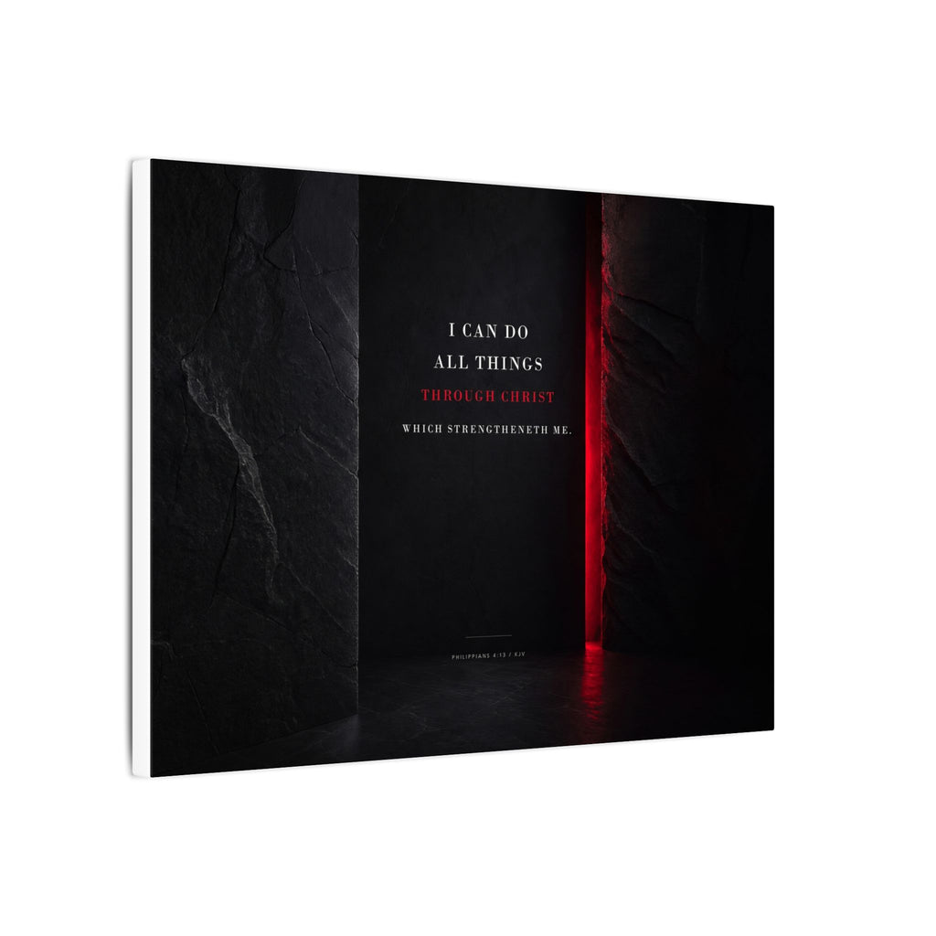 All Things Through Christ - Philippians 4:13 Scripture Wall Art | Canvas (Landscape)