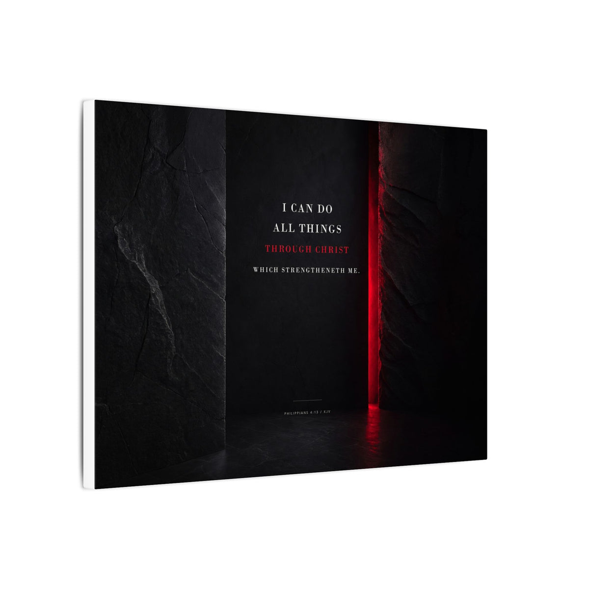 All Things Through Christ - Philippians 4:13 Scripture Wall Art | Canvas (Landscape)