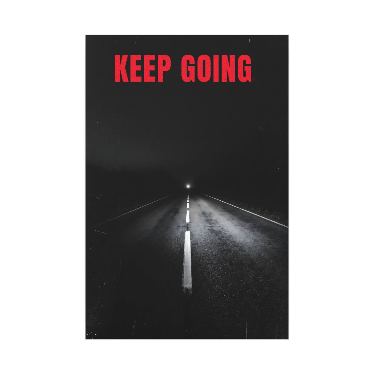 The Extra Mile - Night Road Wall Art | Canvas