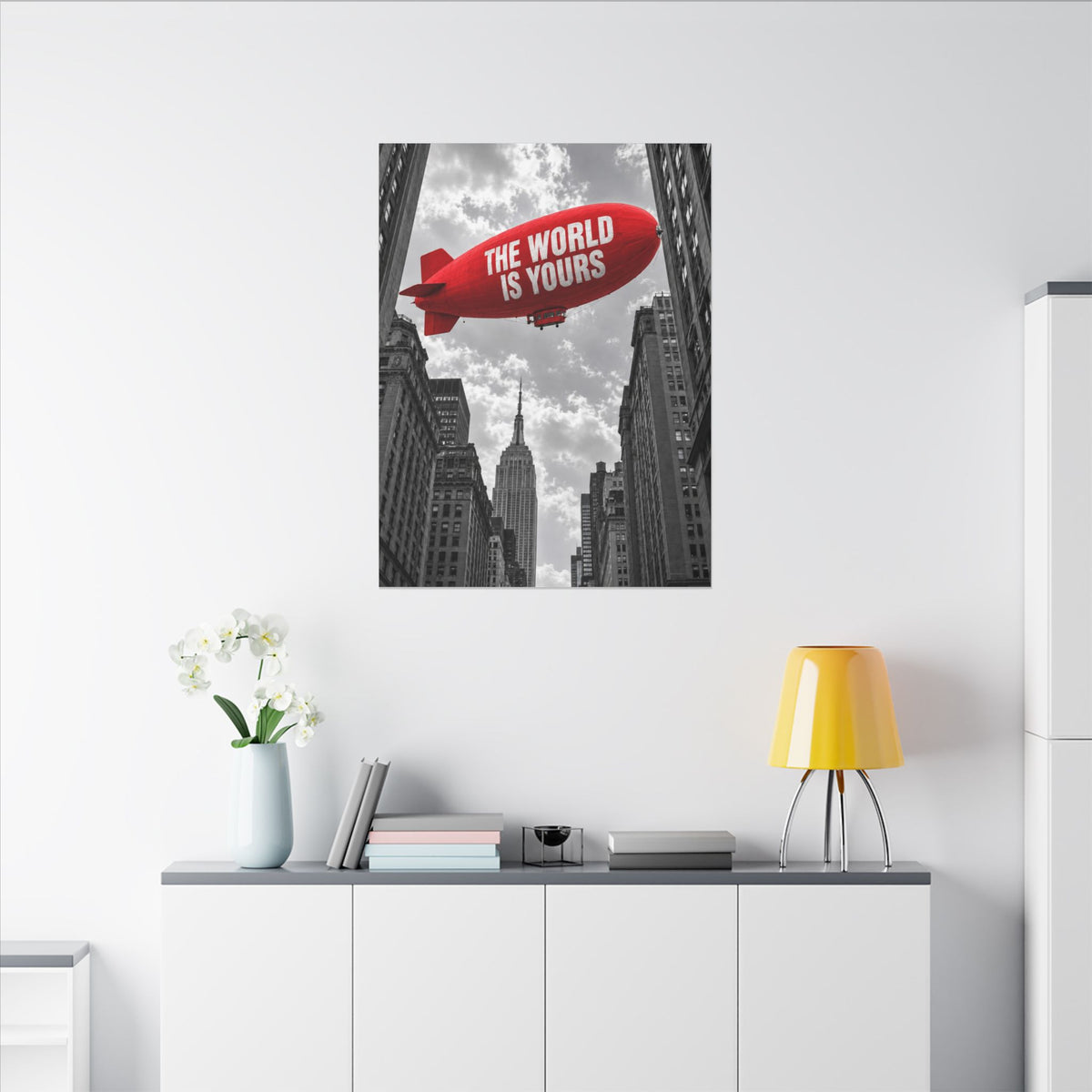 The World Is Yours Blimp - Office Wall Art | Canvas