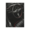 Red Stitch Cockpit - Classic Car Interior Wall Art | Canvas