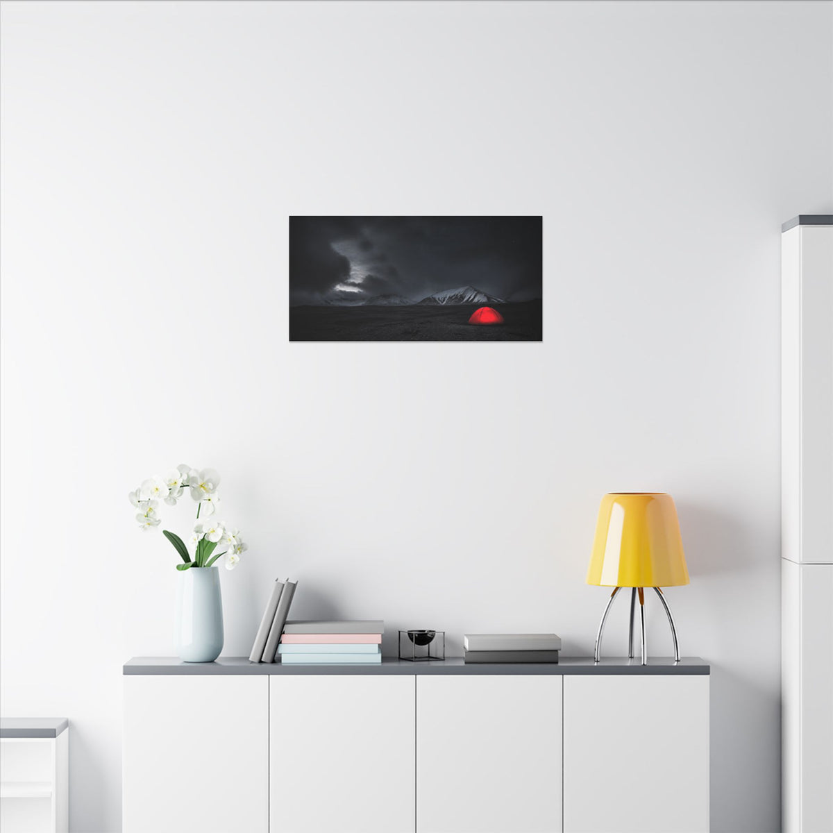 Red Tent - Wall Art Above Bed | Canvas (Panoramic)