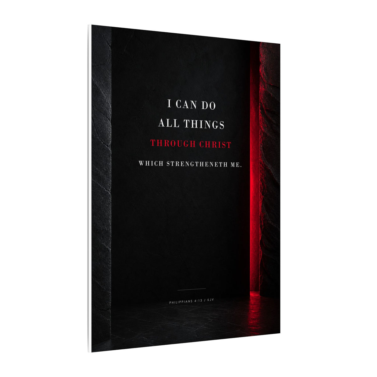 All Things Through Christ - Philippians 4:13 Scripture Wall Art | Canvas