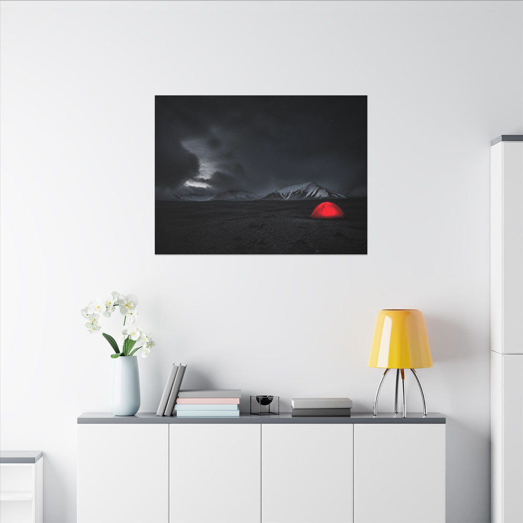 Red Tent - Wall Art Above Bed | Canvas (Landscape)