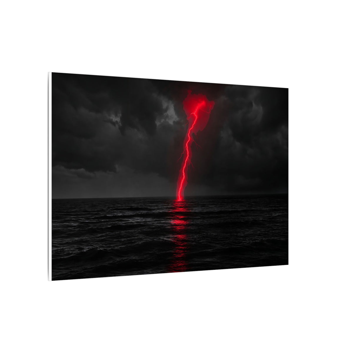 Red Strike - Red And Black Art | Canvas (Landscape)