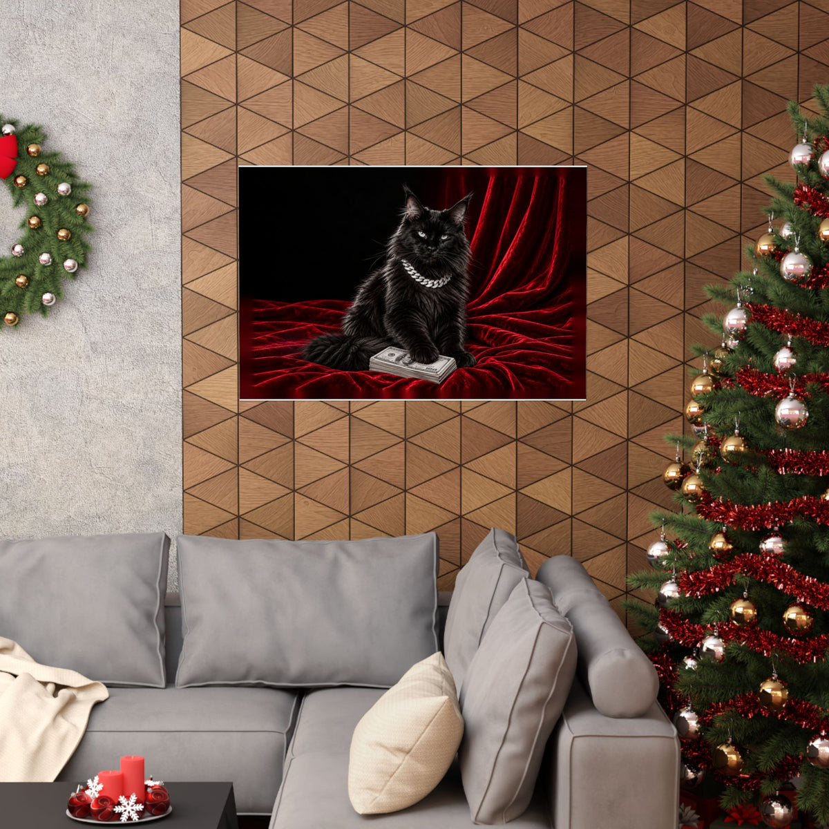 Cat Cash - Meme Wall Art | Matte Poster (Landscape)