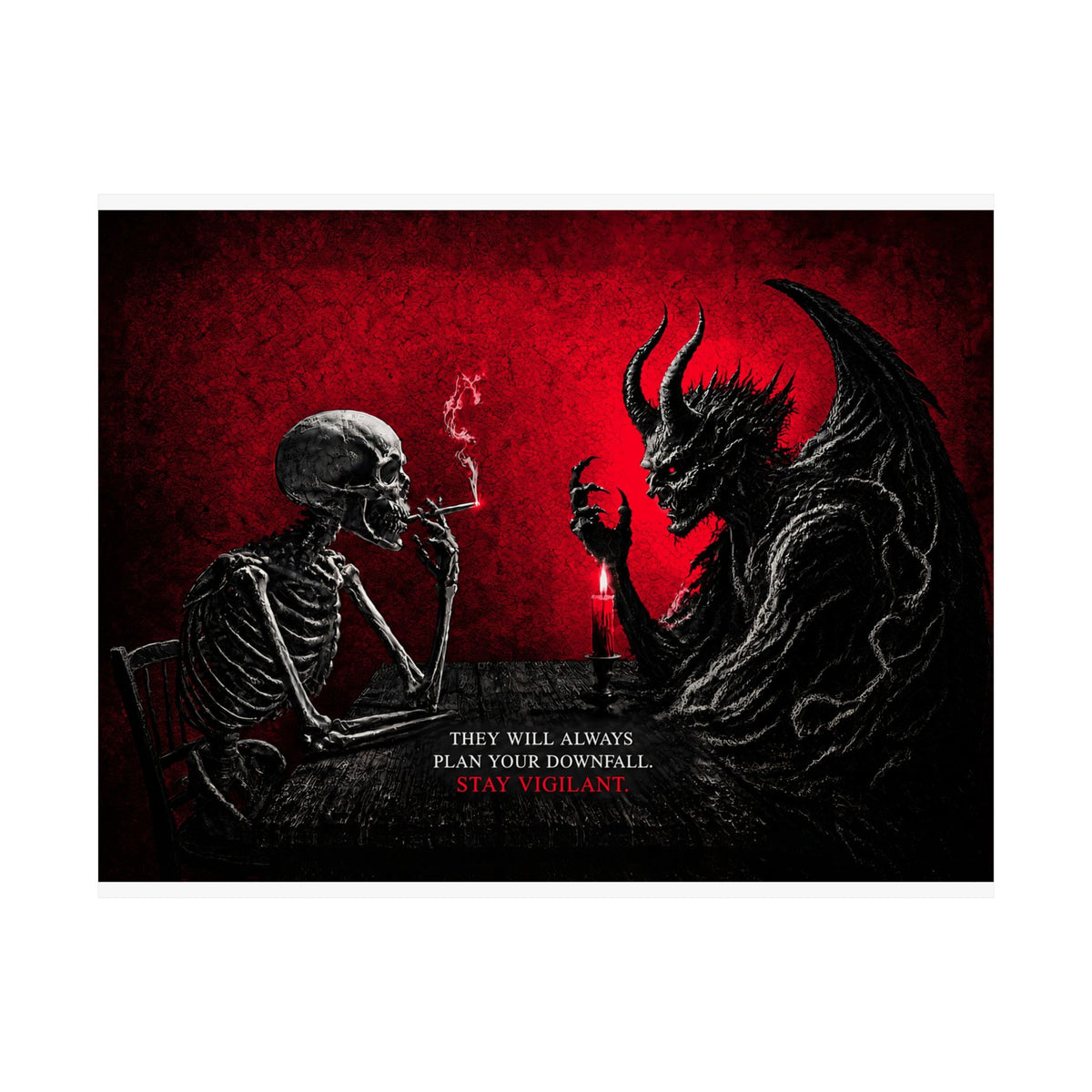 Stay Vigilant - Dark Wall Art | Matte Poster (Landscape)