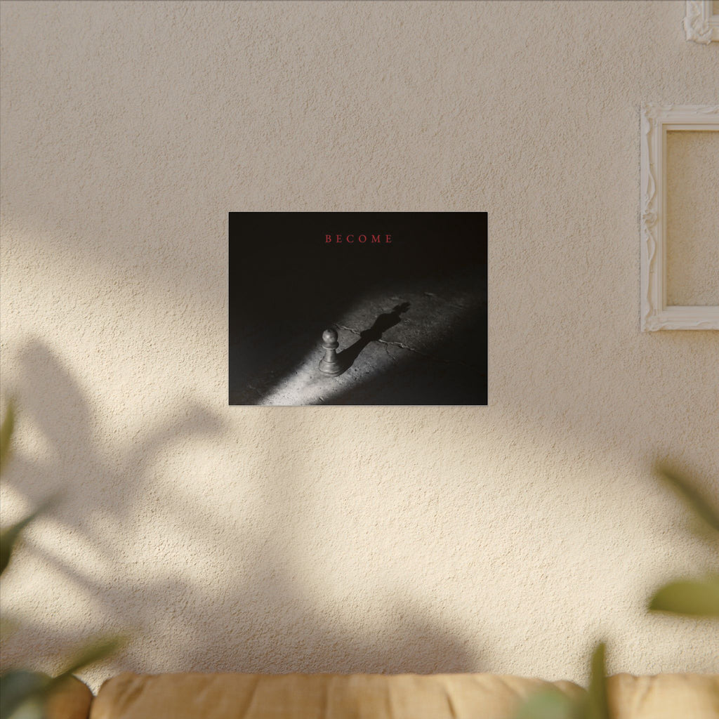 Become - Chess King Shadow Wall Art | Canvas (Landscape)