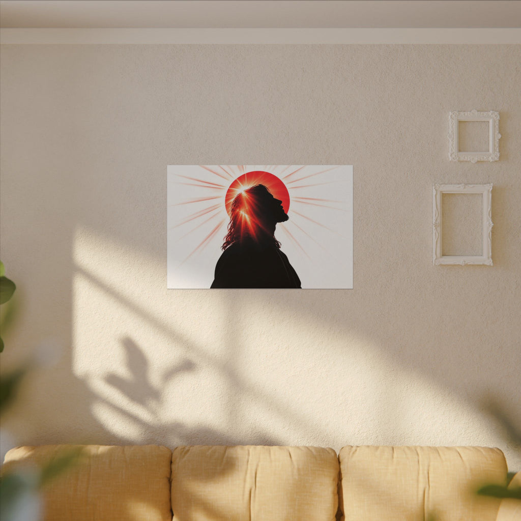 Jesus Silhouette - Christian Wall Art | Canvas (Landscape)