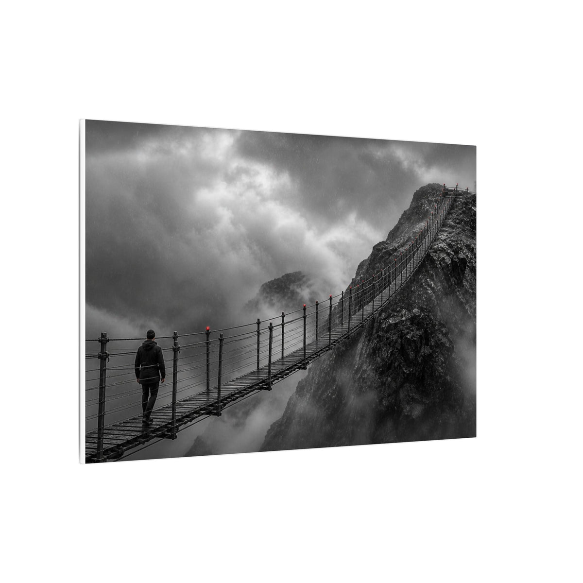 Cross What Scares You - Bedroom Art Prints | Canvas (Landscape)
