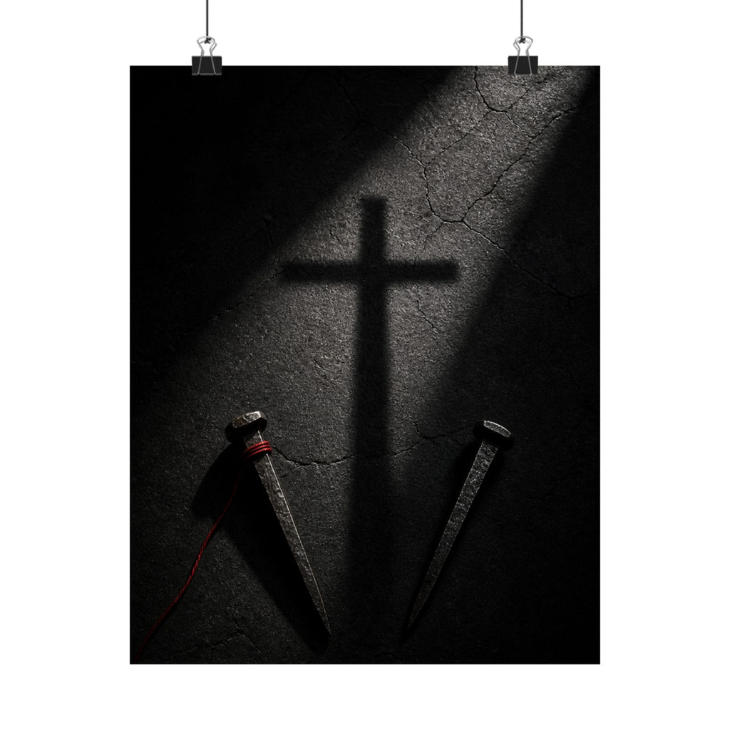 Nails and Shadow - Christian Wall Art | Matte Poster