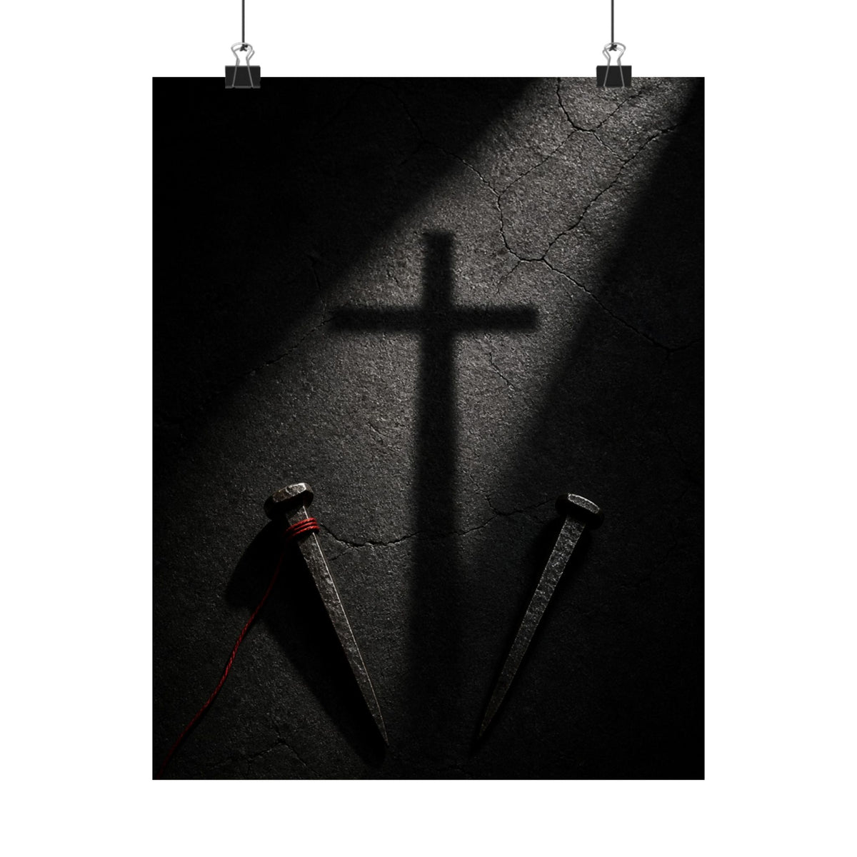Nails and Shadow - Christian Wall Art | Matte Poster