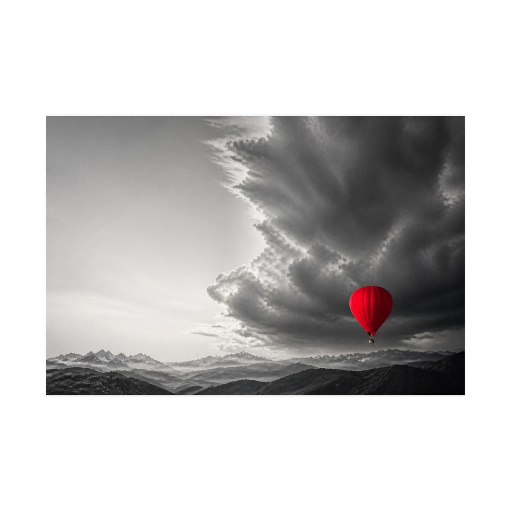 Red Balloon - Over the Bed Wall Art | Matte Poster (Landscape)