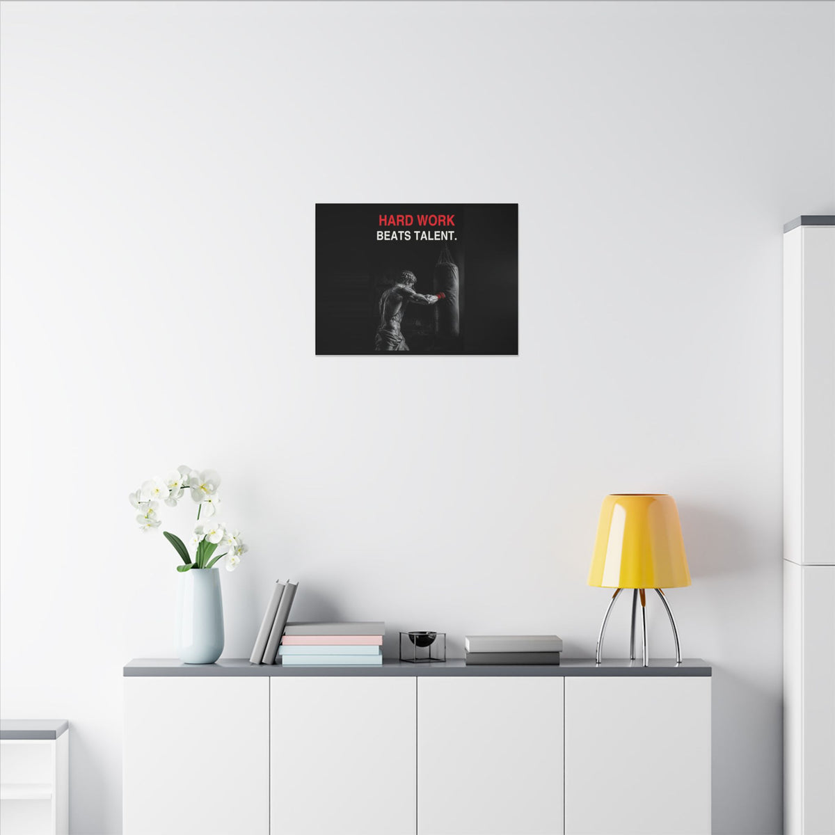 Hard Work Beats Talent - Boxing Wall Art | Canvas (Landscape)