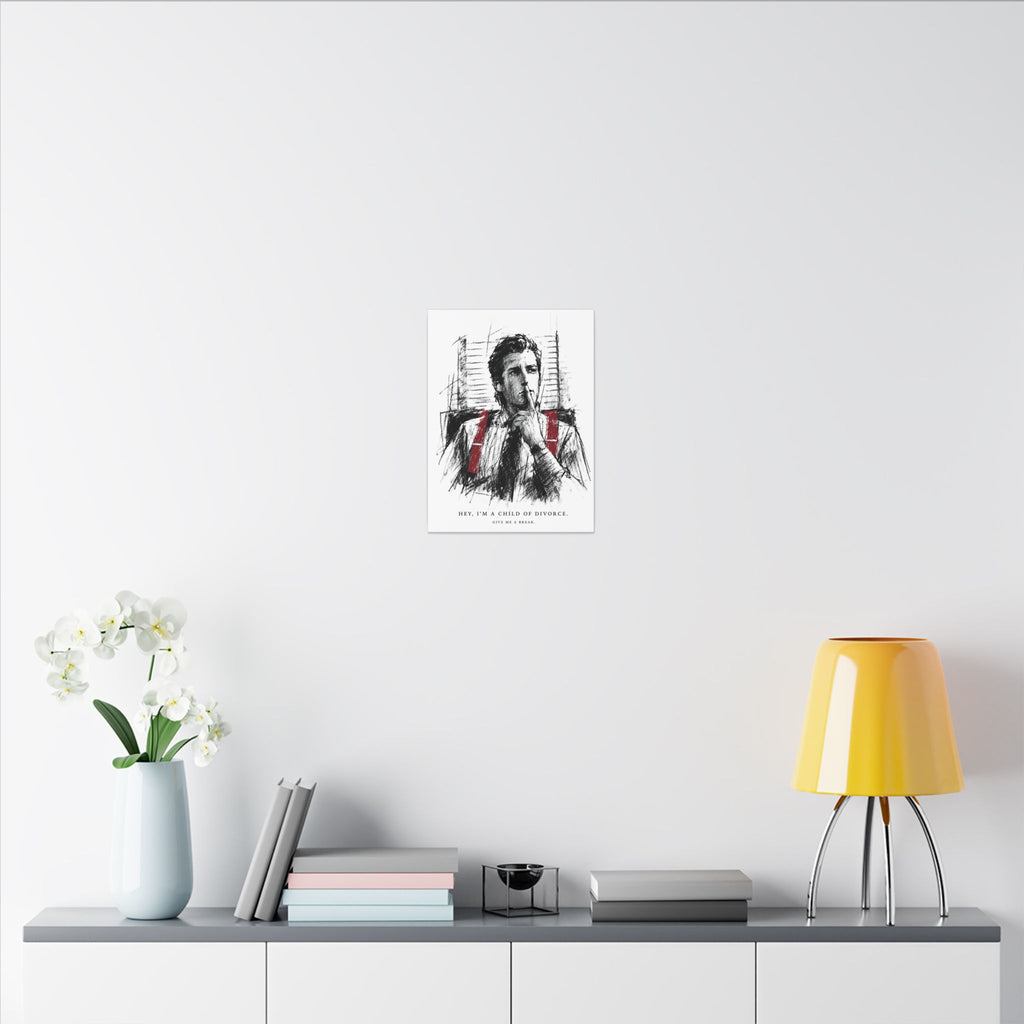 Child of Divorce Sketch - Dark Office Wall Art | Canvas