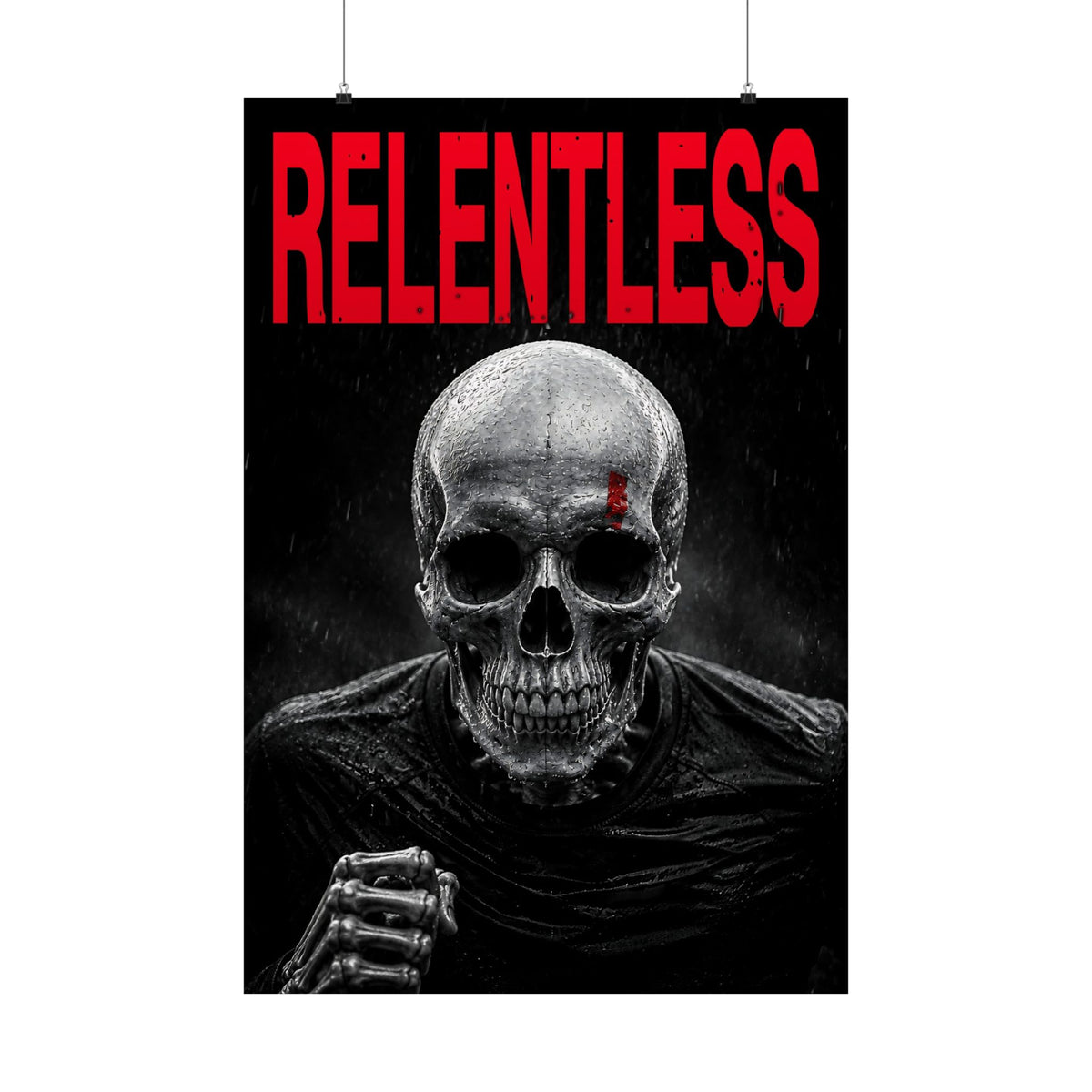 Relentless - Skull Wall Art | Matte Poster