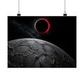 Red Eclipse - Moon Wall Art | Matte Poster (Landscape)
