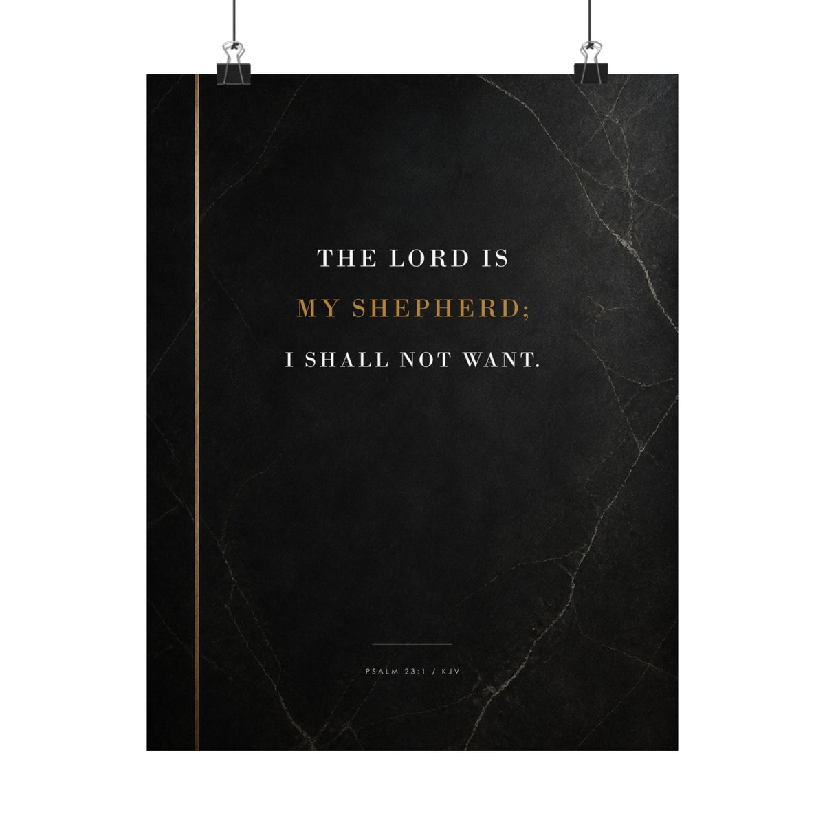 The Lord Is My Shepherd - Psalm 23 Scripture Wall Art | Matte Poster