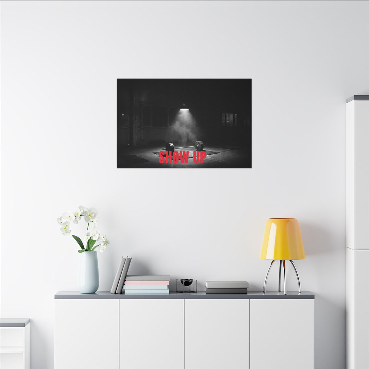 Show Up - Gym Wall Art | Canvas (Landscape)
