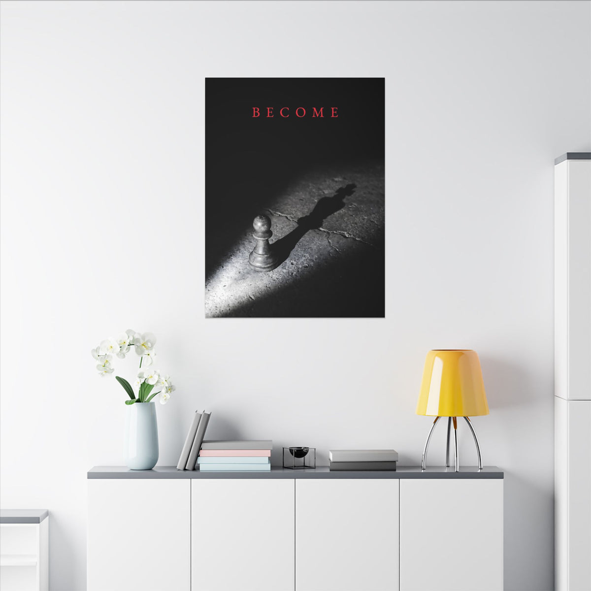 Become - Chess King Shadow Wall Art | Canvas