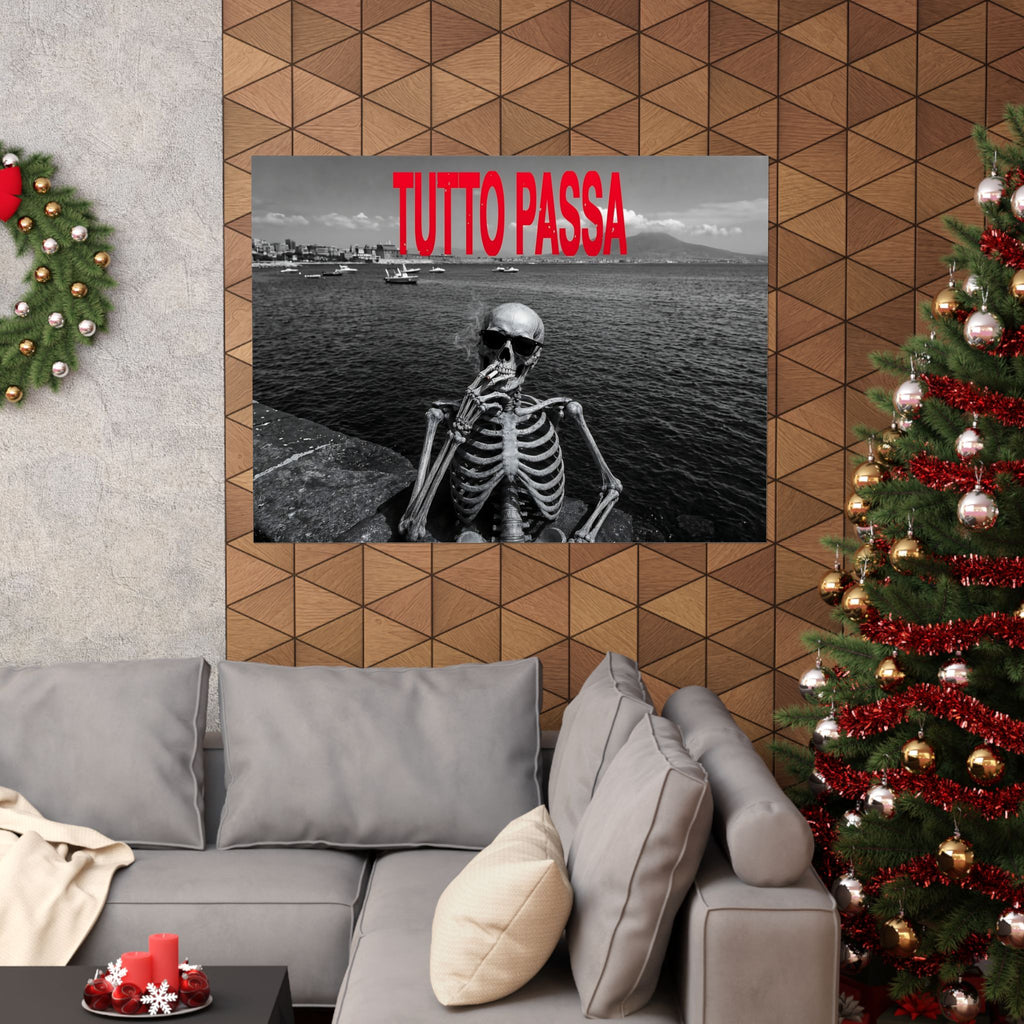Tutto Passa - Skeleton Painting | Matte Poster (Landscape)