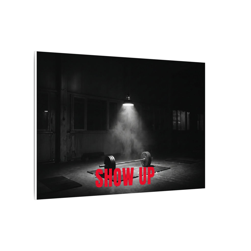 Show Up - Gym Wall Art | Canvas (Landscape)