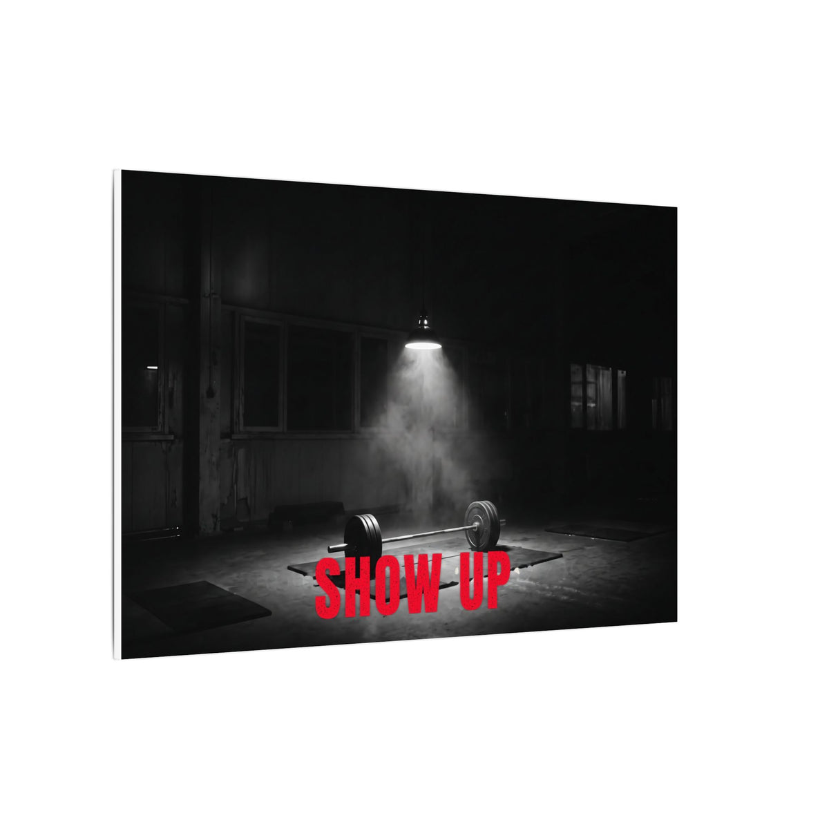 Show Up - Gym Wall Art | Canvas (Landscape)