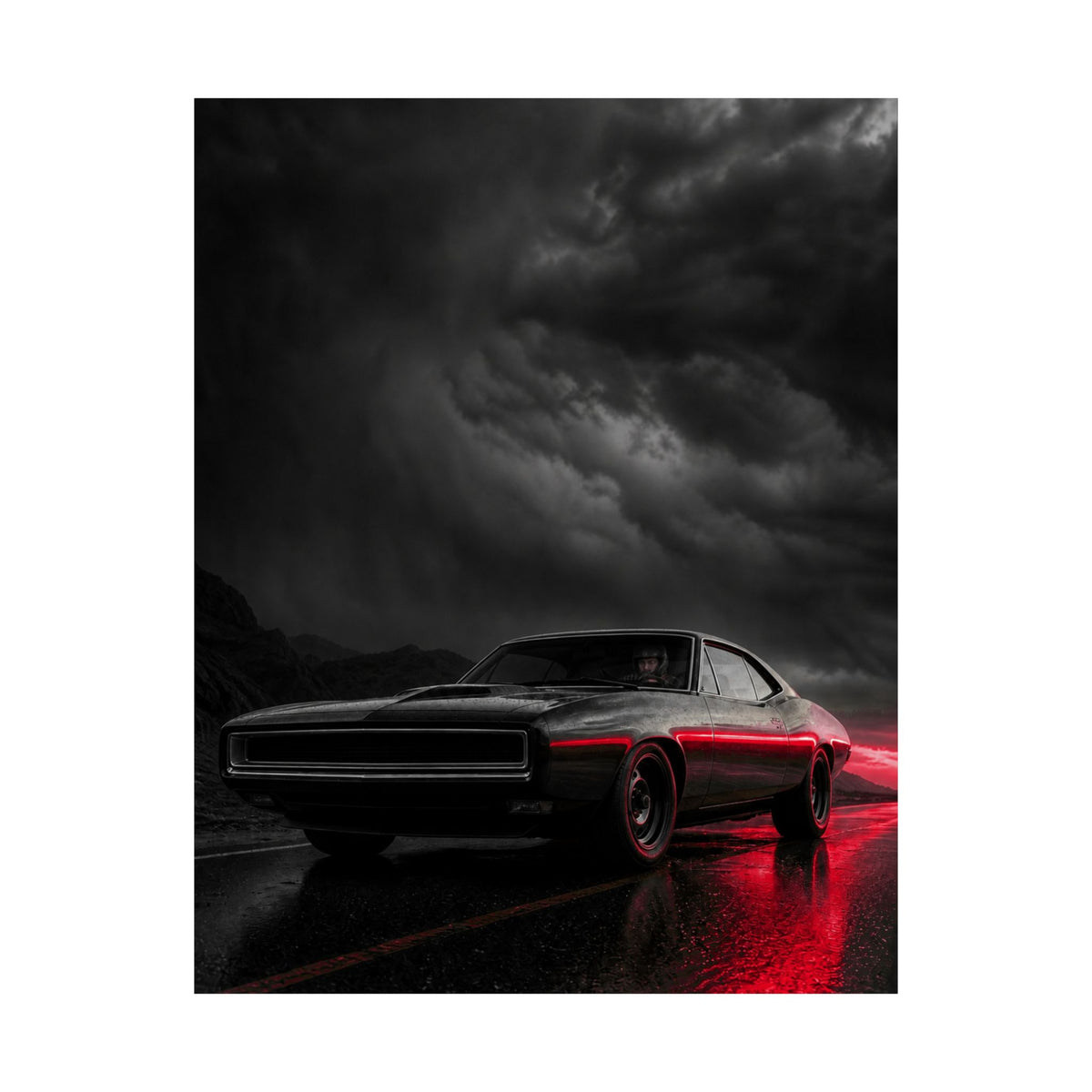 Desert Muscle - Muscle Car Wall Art | Matte Poster
