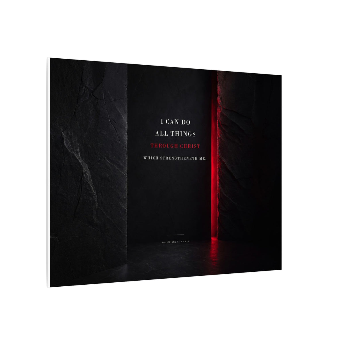 All Things Through Christ - Philippians 4:13 Scripture Wall Art | Canvas (Landscape)