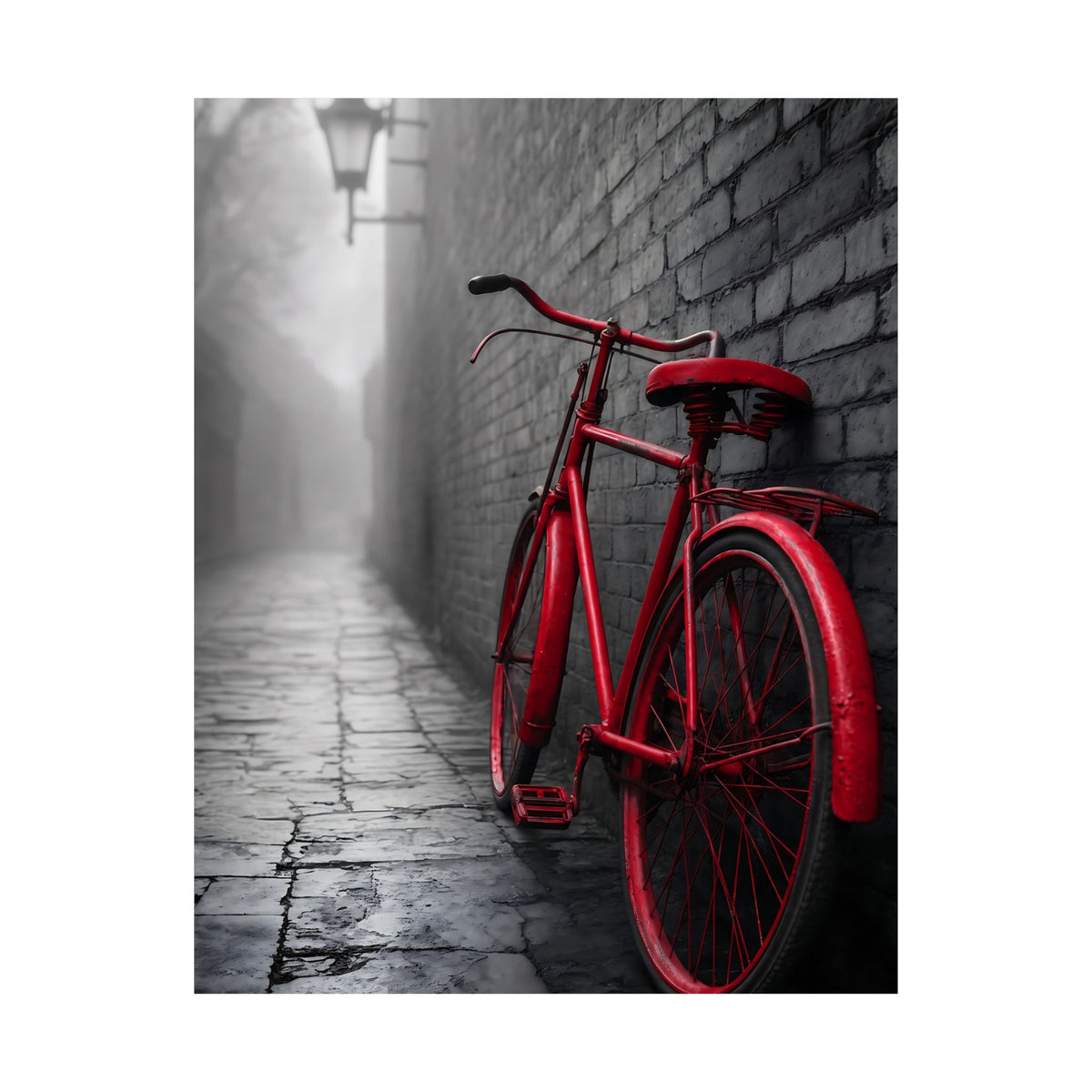 The Red Bicycle - Unique Office Wall Decor | Matte Poster