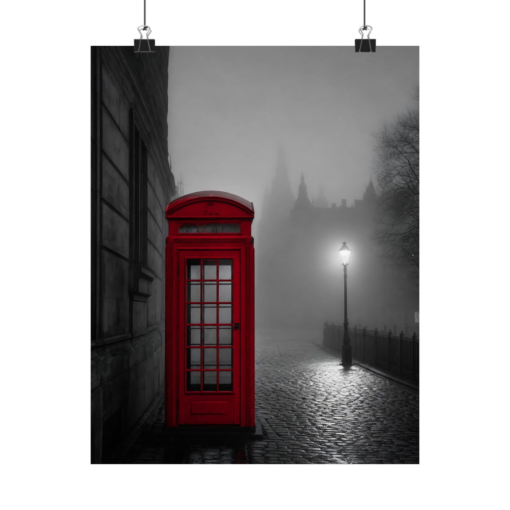 The Red Booth - Unique Office Art | Matte Poster