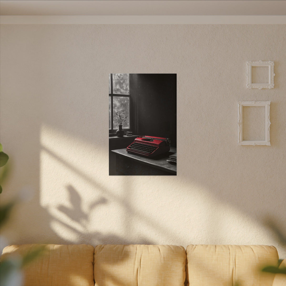 The Red Typewriter - Unique Office Wall Art | Canvas